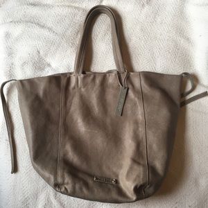 Linea Pelle Taupe Leather Tote
